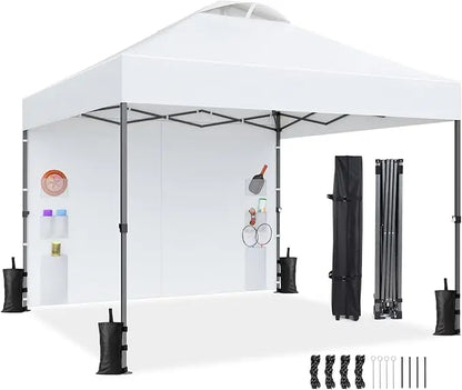 10x10 Pop Up Canopy with Sidewalls, and Wheel Cover Bag,