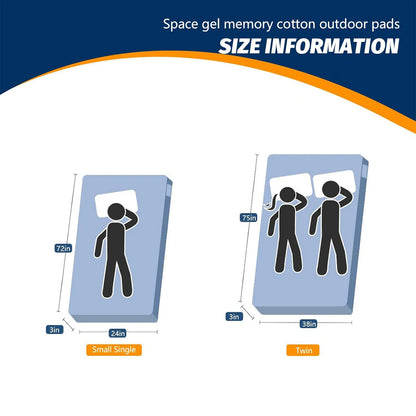 WESTTUNE Memory Foam Mattress Portable Roll Up Cot for Camping, Car Mat with Travel Bag