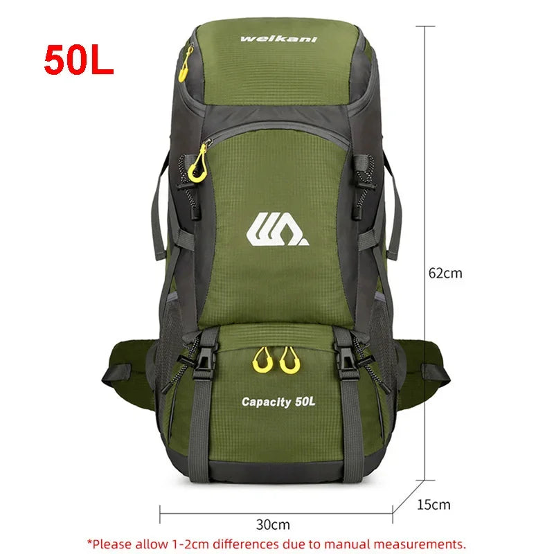 50L Backpack Camping Men Large Hiking Bag