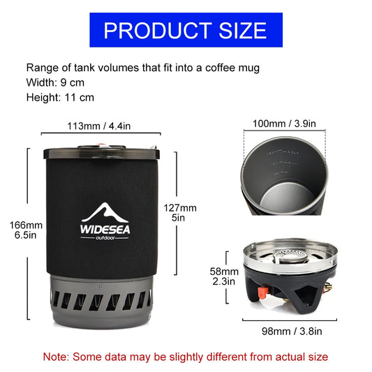 Cooking System Heat Exchanger and Gas Stove Burner  Coffee Pot Cup